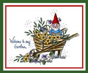 Wheelbarrow Gnome Card